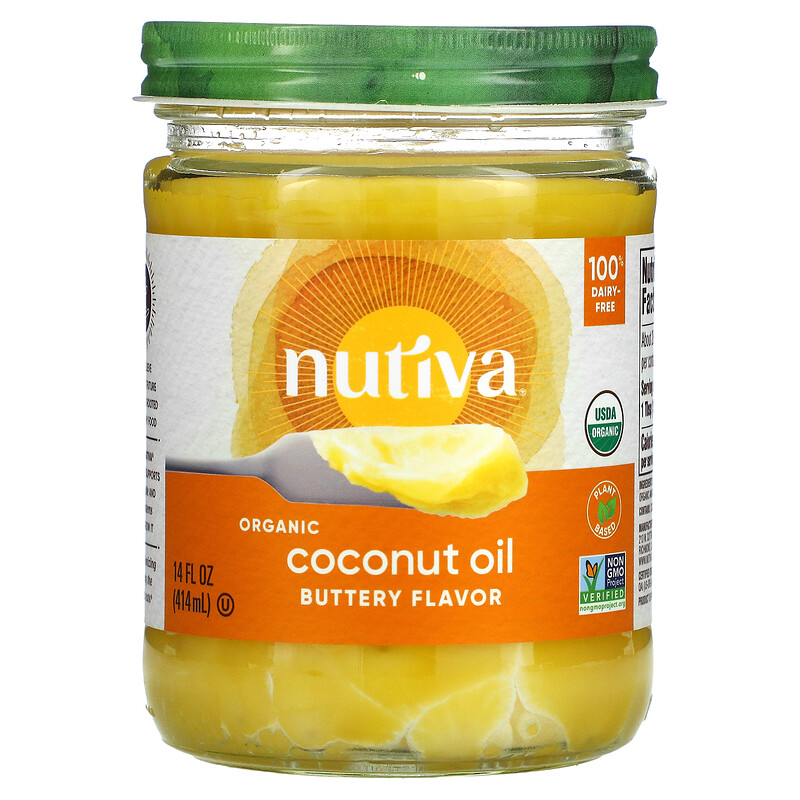 زيت جوز الهند العضوي بنكهة الزبدة Nutiva